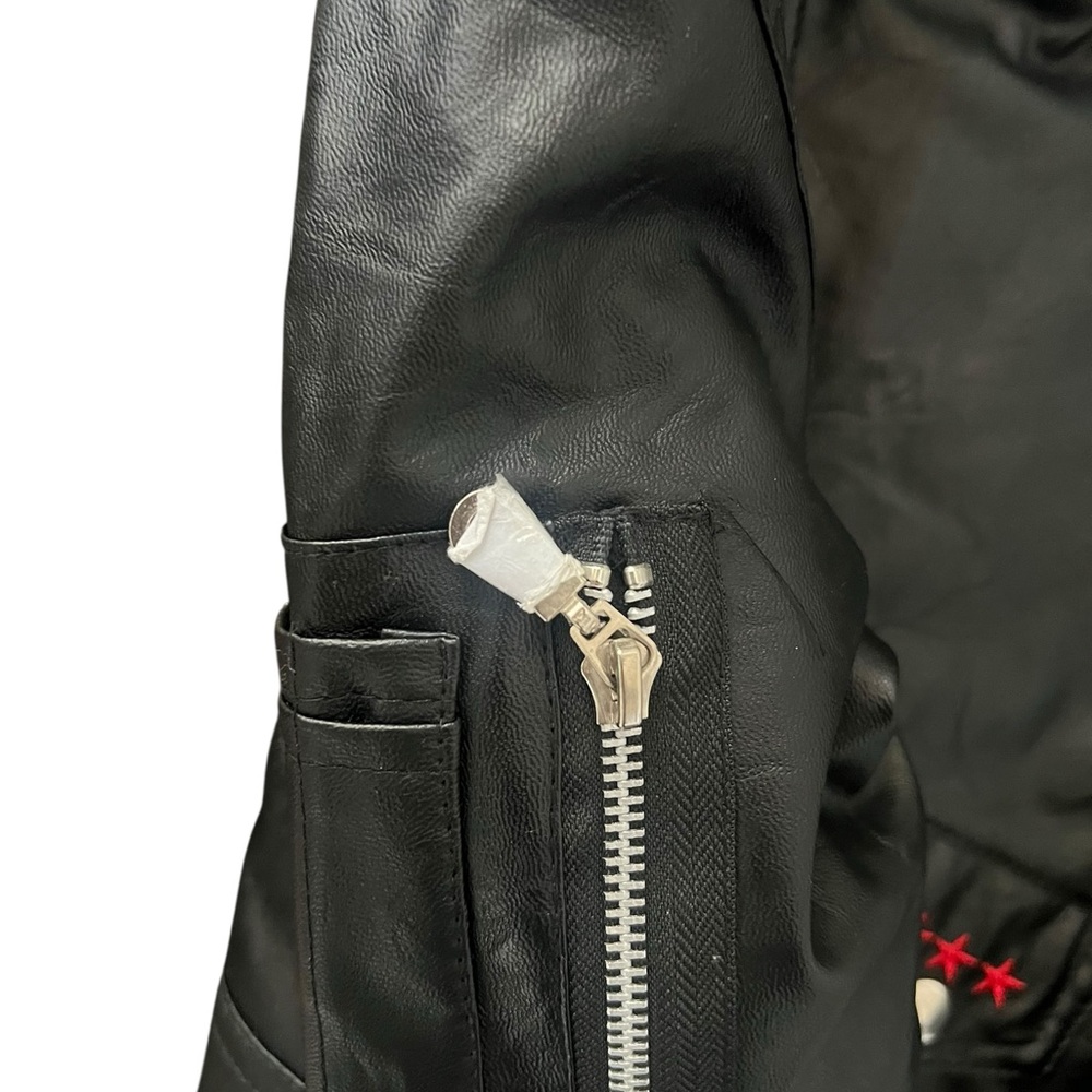 Outdoor habitat Black biker Jacket with USA Eagle Design - Picture 5 of 8